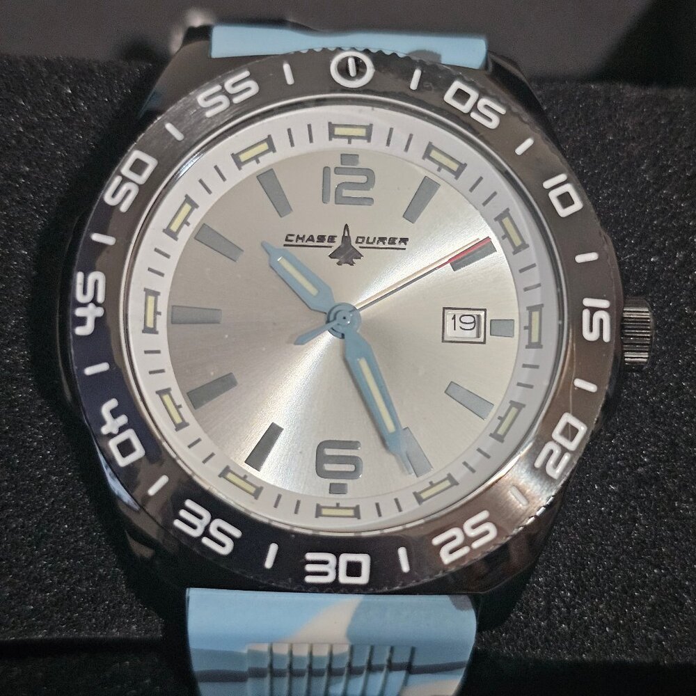 Chase Durer Men's Watch - 45mm, Camouflage, Grey, Blue (CDW-0176)